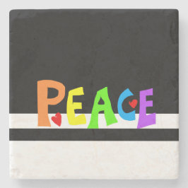 MAZIPOODLES Peace Rainbow ストーンコースター