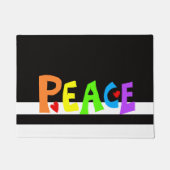 MAZIPOODLES Peace Rainbow ドアマット (正面)