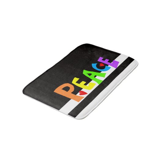 MAZIPOODLES Peace Rainbow バスマット (アングル)