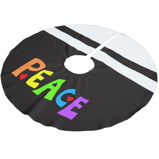 MAZIPOODLES Peace Rainbow ブラッシュドポリエステルツリースカート (アングル)