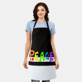 MAZIPOODLES Peace Rainbow 1 エプロン (着用した状態)