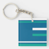 MAZIPOODLES Stripes Spaghetti Teal キーホルダー (正面)