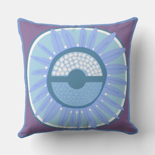 Mazipoodles Sunflower Sunsharine:ペリウィンクル クッション (裏面)