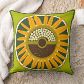 Mazipoodles Sunflower Sunsharine：緑3 クッション (ブランケット)