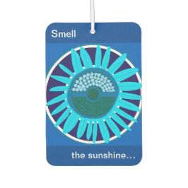 Mazipoodles Sunflower Sunsharine：青1 カーエアーフレッシュナー