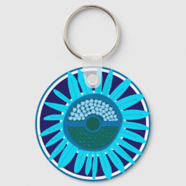 Mazipoodles Sunflower Sunsharine：青1 キーホルダー