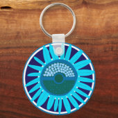 Mazipoodles Sunflower Sunsharine：青1 キーホルダー (正面)