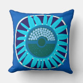 Mazipoodles Sunflower Sunsharine：青1 クッション (正面)