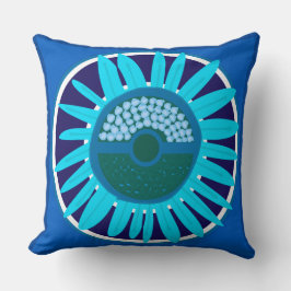 Mazipoodles Sunflower Sunsharine：青1 クッション