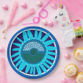 Mazipoodles Sunflower Sunsharine：青1 ペーパープレート (パーティー)