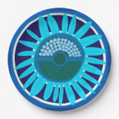 Mazipoodles Sunflower Sunsharine：青1 ペーパープレート (正面)