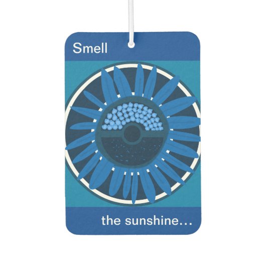 Mazipoodles Sunflower Sunsharine：青2 カーエアーフレッシュナー (正面)