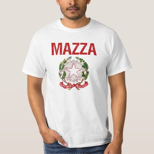 Mazzaのイタリア人の姓 Tシャツ (正面)