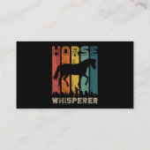 mbヴィンテージウマおもしろいウイスパーラー動物飼育低 名刺 (裏面)