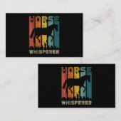 mbヴィンテージウマおもしろいウイスパーラー動物飼育低 名刺 (正面/裏面)