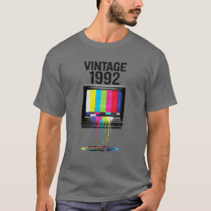 Mbヴィンテージ1992テレビレトロ滴下テレビ30日 Tシャツ