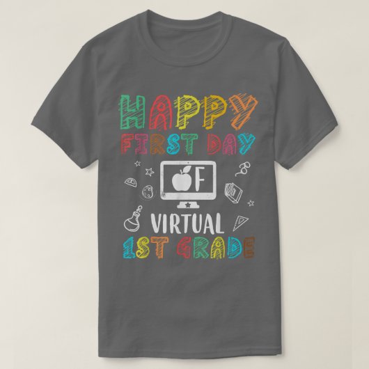 Mb幸せな最初の日の仮想1グレードに戻るSc Tシャツ (デザイン正面)