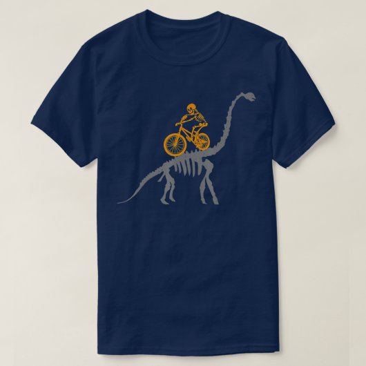 MB恐竜SKELEONディノマウンテンバイクBMX自転車 Tシャツ (デザイン正面)