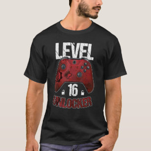 Mb35 Level 16 Unlocked カッコいい Video Gamer 16誕生 Tシャツ
