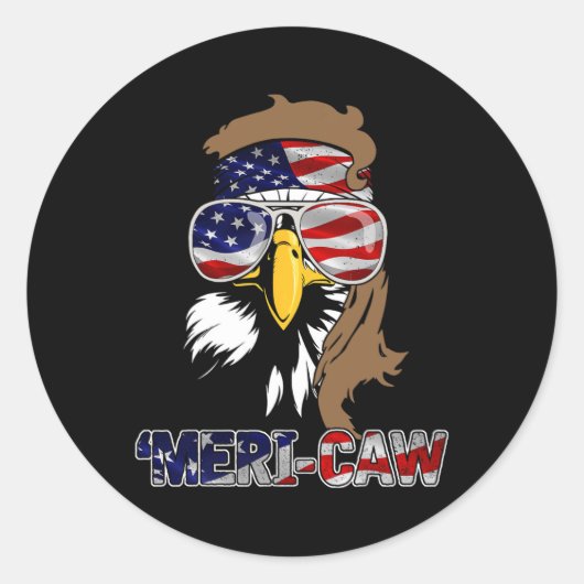 Mb35 Mullet Eagle meri-caw 7月4日独立 ラウンドシール (正面)