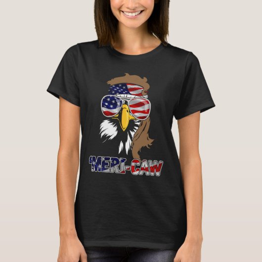 Mb35 Mullet Eagle meri-caw 7月4日独立 Tシャツ (正面)