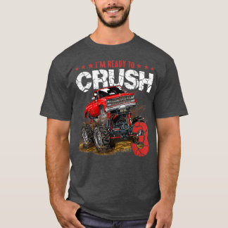 mb 3番目の誕生日I'm Ready Crash Monster Truck Boys Tシャツ