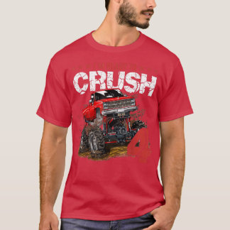 mb 4th Birthday I'm Ready Crash Monster Truck Boys Tシャツ