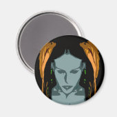 MB Cyber Chick Vector Art Magnet マグネット (正面/裏面)