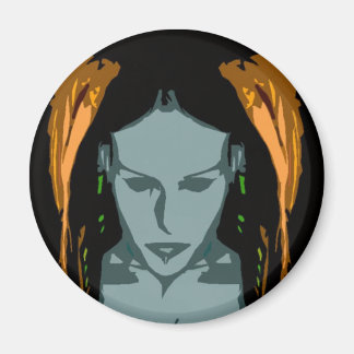 MB Cyber Chick Vector Art Magnet マグネット