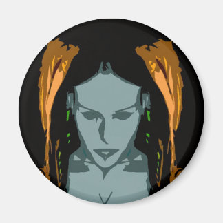 MB Cyber Chick Vector Art Magnet マグネット