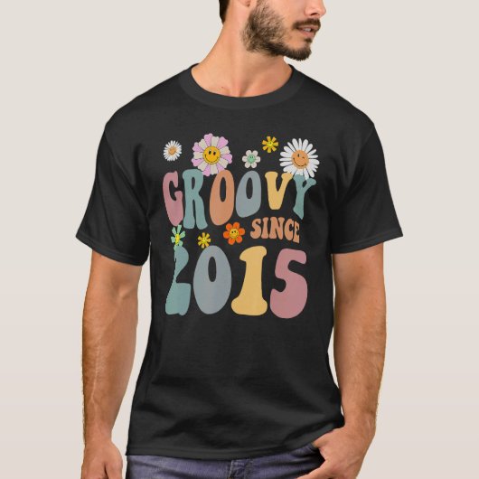 mb Groovy 2015レトロヒッパイフラワー7誕生 Tシャツ (正面)