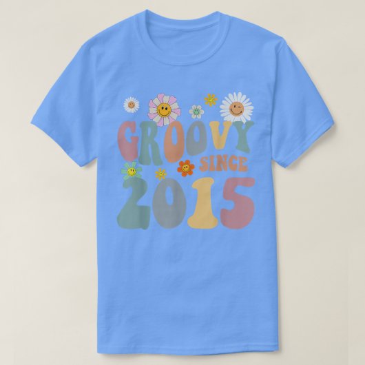 mb Groovy 2015レトロヒッパイフラワー7誕生 Tシャツ (デザイン正面)