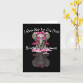 Mb I衣服ピンク姉の象の胸カンス カード (黄色い花)