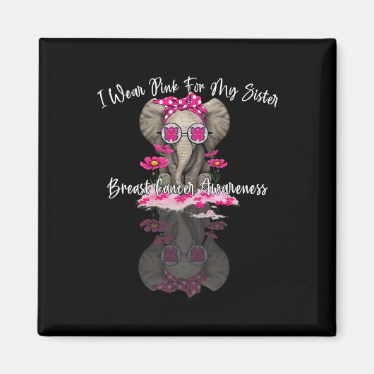 Mb I衣服ピンク姉の象の胸カンス マグネット (正面)