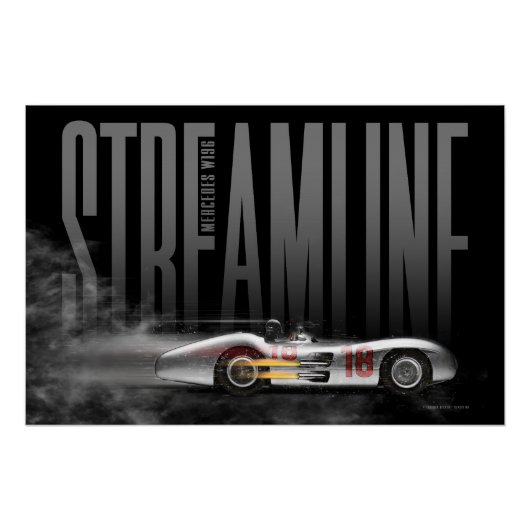 MB W196 Streamline ポスター (正面)
