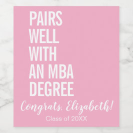 MBAのモダン学位を取得する場合によく合う ワインラベル