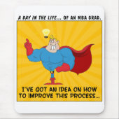 MBAの卒業生はすべての問題に答えを知っています マウスパッド (正面)