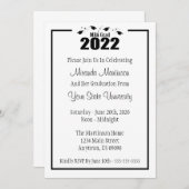 MBAグラード2022卒業招待状(ブラックキャップ) 招待状 (正面/裏面)