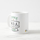 MBA卒業祝い 名入れマグカップ コーヒーマグカップ (正面左)