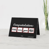 MBA学位 – 名前をカスタムするおめでとう – カード (裏面)