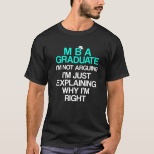 MBA学生ビジネス学位卒業 Tシャツ
