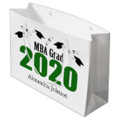 MBA Grad 2020卒業抱き枕(緑) ラージペーパーバッグ (裏面アングル)