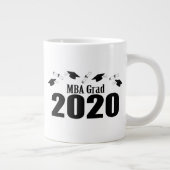 MBA Grad 2020 Caps And Diplomas （黒） ジャンボコーヒーマグカップ (右)