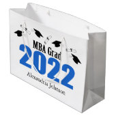MBA Grad 2022卒業抱き枕（青） ラージペーパーバッグ (裏面アングル)