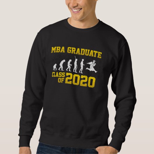 MBA Student 2020 Progress Business Degree Graduati スウェットシャツ (正面)