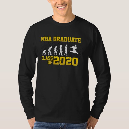 MBA Student 2020 Progress Business Degree Graduati Tシャツ (正面)
