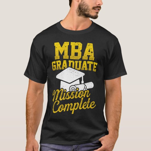 MBA Student Study Cap Business Degree Graduation Tシャツ (正面)