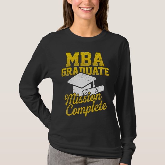 MBA Student Study Cap Business Degree Graduation Tシャツ (正面)