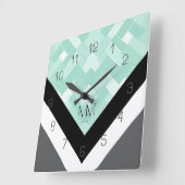 MbM HOME Wall Clock – ミントマッドネス スクエア壁時計 (傾斜)