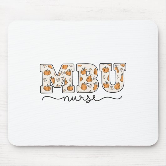Mbu Nurse Pumpkin Fall Mother マウスパッド (正面)